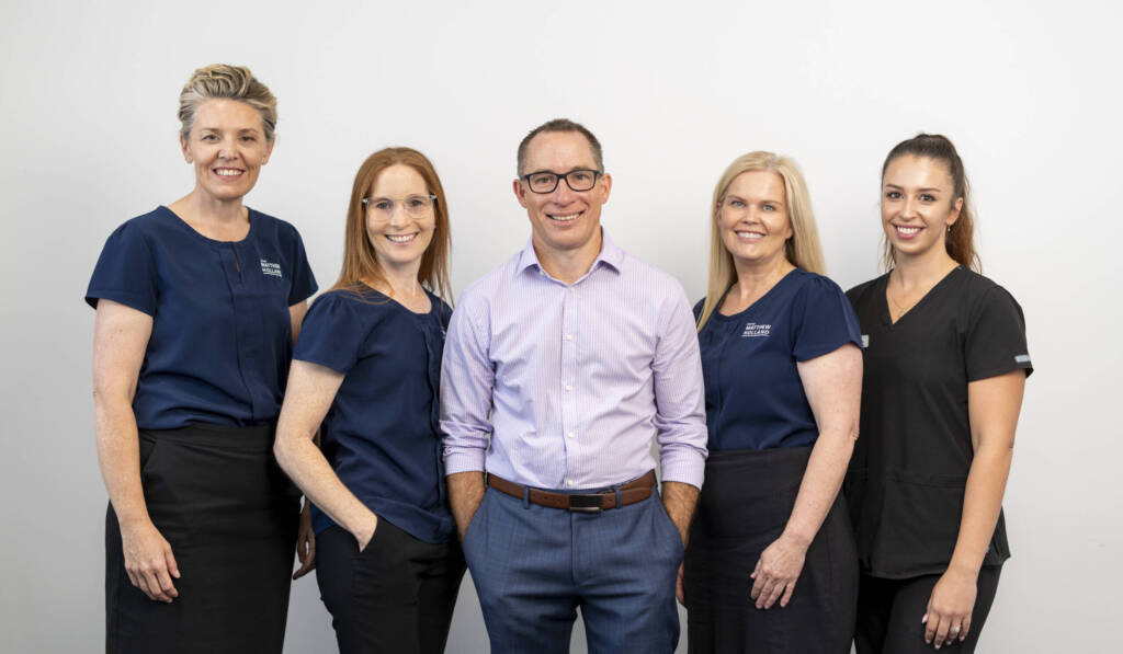 Dr Mattew Holland and the clinic team